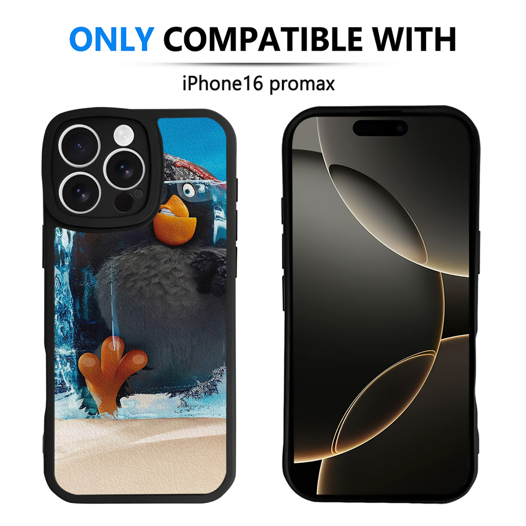 （画像用） Angry Birds アングリーバード 【iPhone 16シリーズ対応】シリコンスマホケース（レザー調） 材質：シリコン